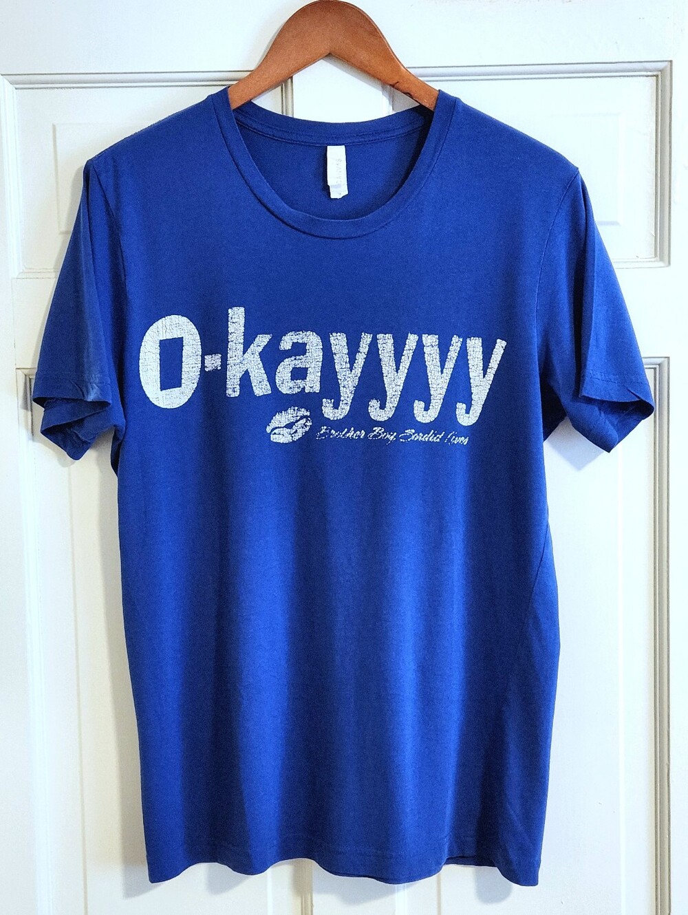 💙Canvas💙 - Blue/White "Sordid Lives" Brother Boy "O-kayyyy" S/S Tee